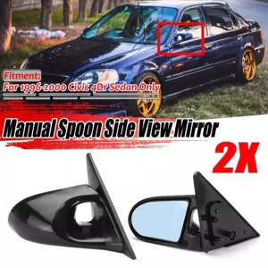 Suitable for Civic Ek 1996-2000 Rearview Mirrors, a Pair of Civic 4-Door Modified Rearview Mirrors with Blue Mirror Surface 1