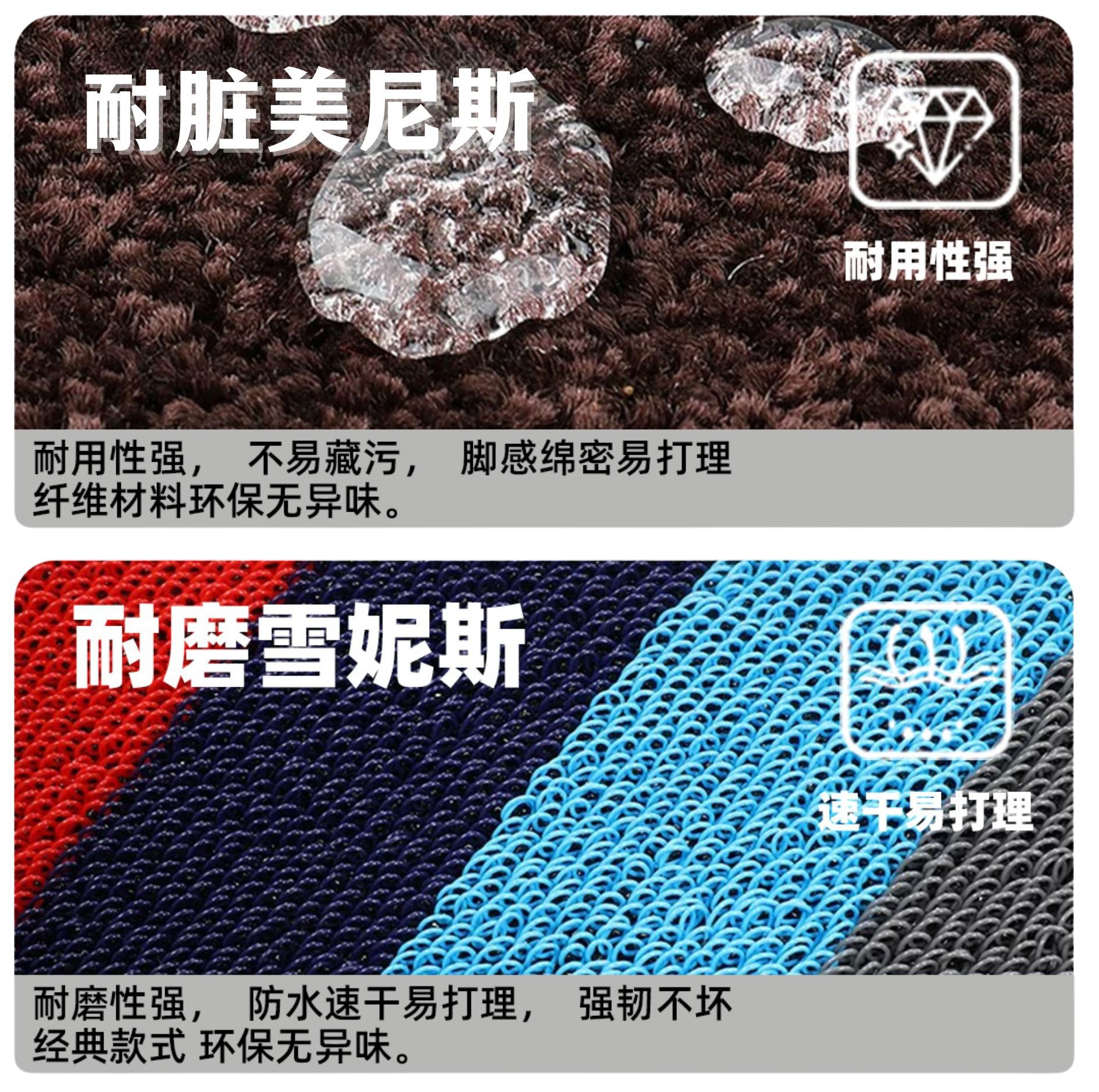 Tpe Car Door Sill Mats, Custom-Fit, Full Coverage, Thickened, High Wear Resistance, Non-Slip Carpet Mats, Tpe Automotive