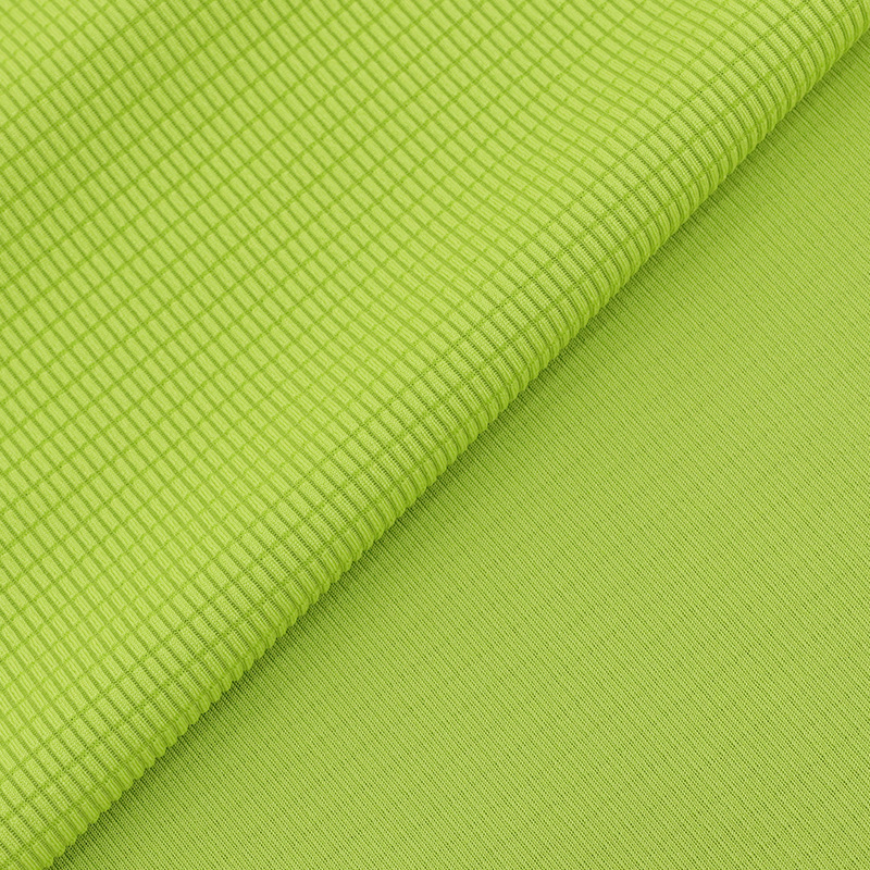 现货涤氨220G冰糖格针织小方格提花面料春夏吊带裤子时尚套装面料