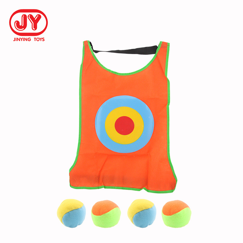Niños al aire libre lanzando bola pegajosa padre-hijo interactivo franela bola pegajosa lanzando juguete Velcro bola pegajosa