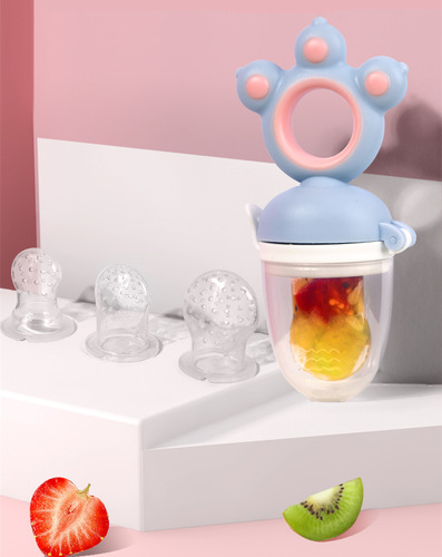 Factory direct sales new model to promote nutritional fruit and vegetable happy bite bag baby bite happy bag pacifier bite happy bag