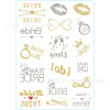 Bride wedding single party tattoo sticker European and American wedding party Team BRide to be be be be bens hot gold sticker