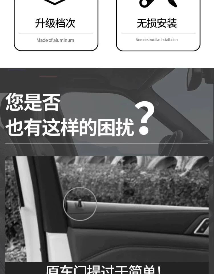 Suitable for Bmw Door Lift Cover New X5 Interior Modified Door Chain Button Bolt Cover Door Lock Protective Cover Decorative Supplies