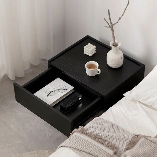3x modern simple suspended solid wood bedside table bedroom light luxury high-end bedside drawer storage storage cabinet bedside