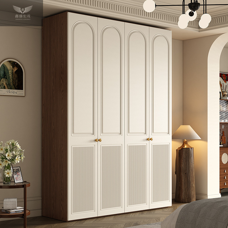 Moderno dormitorio casero antiguo vidrio de vidrio combinado armario retrógrado francés ligero puerta abierta nueva explosión image 4