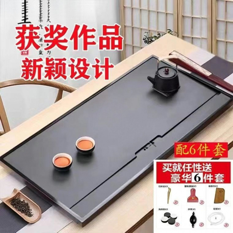 Nuevo tipo de mesa de té sintética de piedra de oro integral imitación de piedra doméstica oficina moderna simple drenaje directo