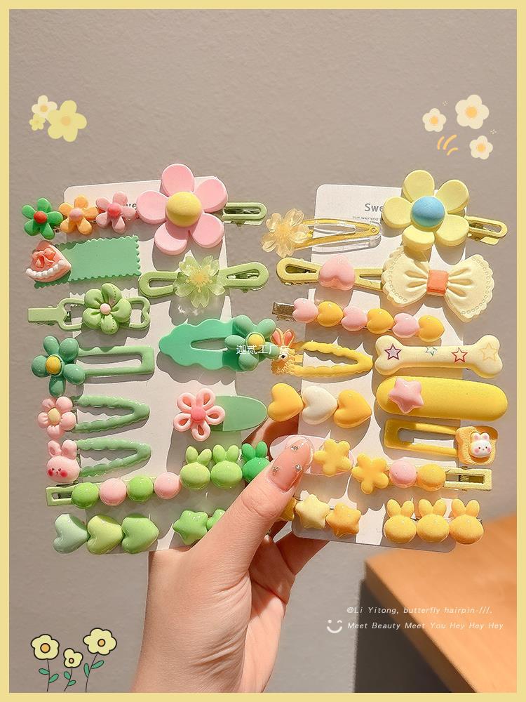 2024 nuevo clip BB de color lindo clip de cabello de boca de pato chica lateral clip de frange para niños tocado tarjeta de cabello rotura