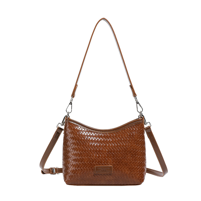 Nicho transfronterizo bolsos debajo de las axilas mujeres otoño invierno 2025 nuevo retro versátil mochila coreano tejido bolso de hombro