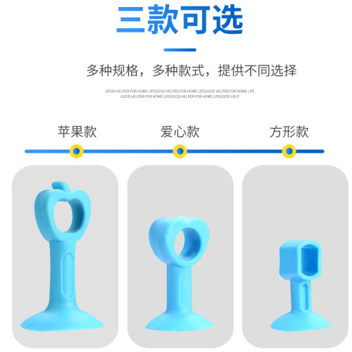 Silicone new door suction punch-free door handle Rubber suction cup door bumper door stop Anti-collision bathroom buffer magnetic bumper