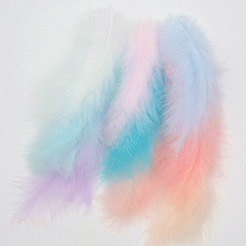 Cross-border wholesale turkey feather tip tail feathers colorful…