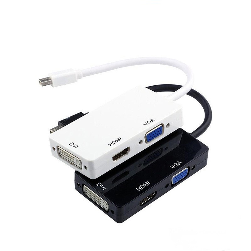 Dongguan factory minidp converter adapter rectangular mini dp to hdmi vga dvi three-in-one