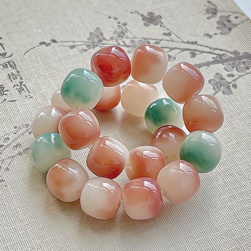 11mm 버킷 비즈 스노우 레몬 뷰티