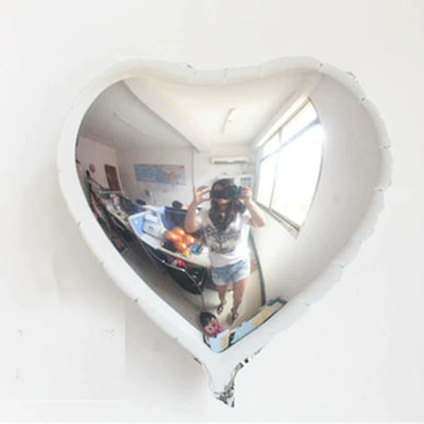 18 -inch heart -shaped silver color
