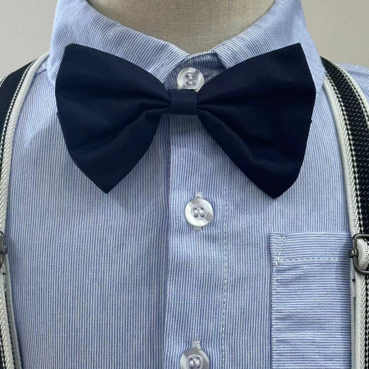 2025 vestido de verano para niños, rebeca de algodón de manga corta con lazo de solapa para niños, pantalones cortos con tirantes coreanos, kids de dos piezas