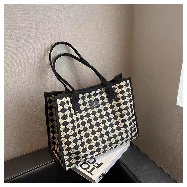 Bolso de lona casual, bolso de mano de mujer, bolso de hombro de gran capacidad, bolso de mano para estudiantes de clase.