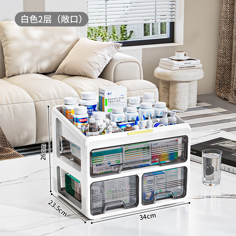 [업그레이드된 탑모델] 화이트 + 티스루 2레이어 + 탑수납