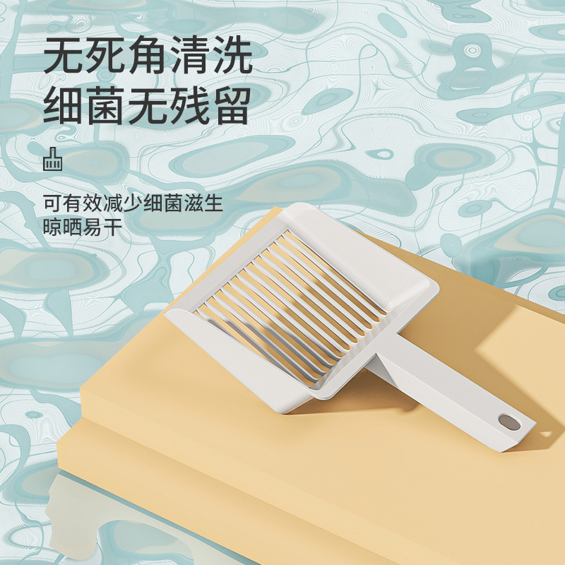 Fábrica al por mayor de gran número simple pala de arena para gatos mango largo espátula gruesa pala de mierda para gatos suministros de limpieza para gatos pala de arena para gatos