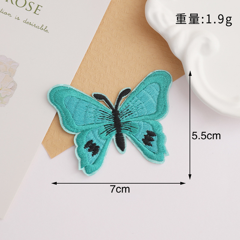 クリエイティブなカラフルな蝶パッチパッチバッグ靴と帽子穴刺繍パッチ衣類アクセサリー diy 装飾布パッチ|undefined