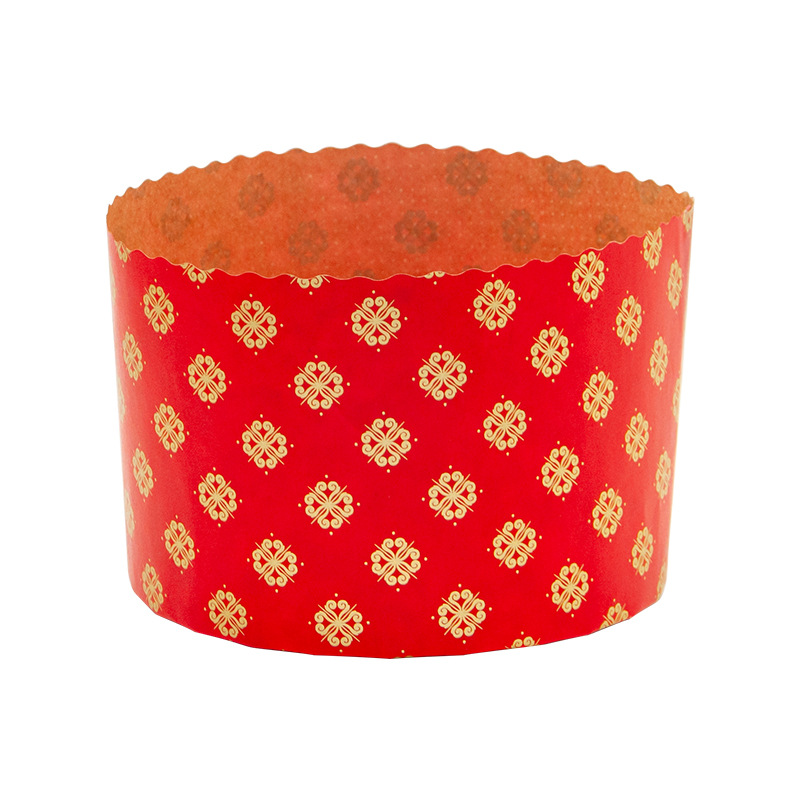 Taza de papel de pan de Navidad Panettone de pastel de gasa resistente a altas temperaturas de grado alimenticio Panettone