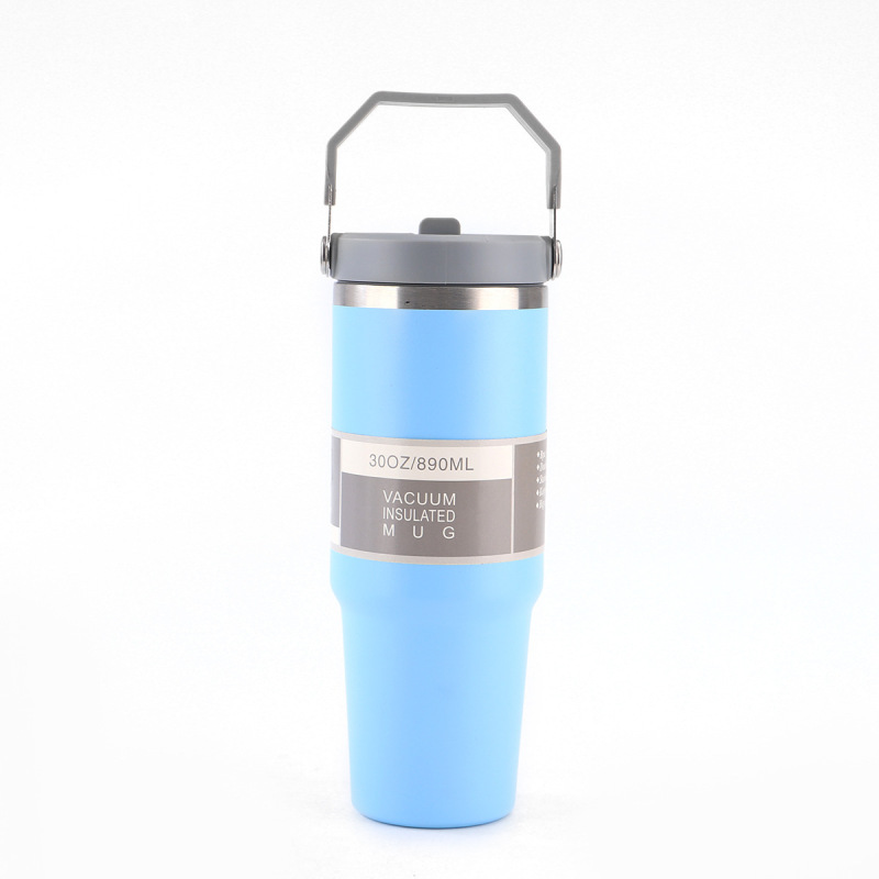 東南アジアアメリカンスタイル 20oz30oz カーカップポータブルシングルおよびダブルドリンク透明カバーアイスバ 304 ステンレス鋼魔法瓶カップ|undefined