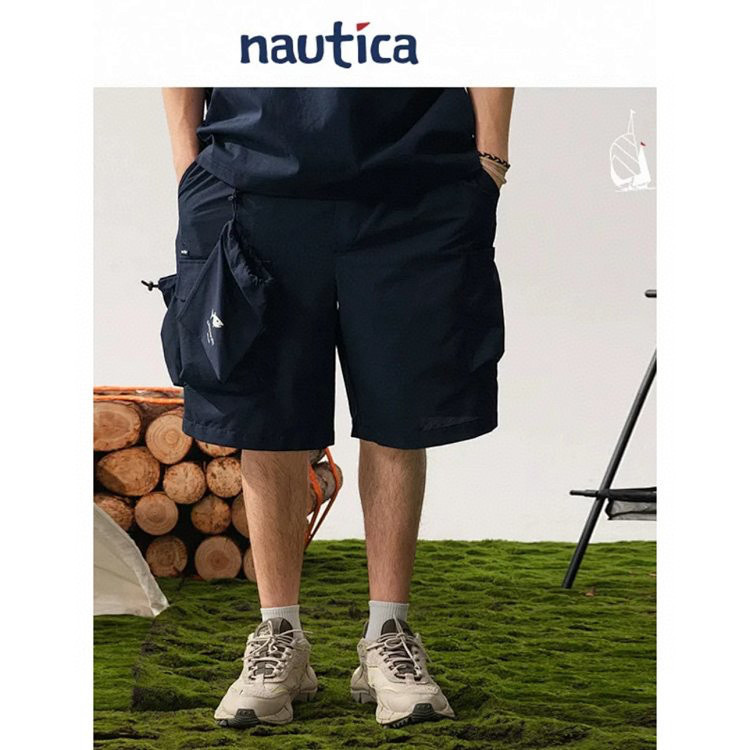 Go Out Co-Produces N@Utica White Sail Japanese-Style Unisex Outdoor Fishing City Boy Style Work Shorts