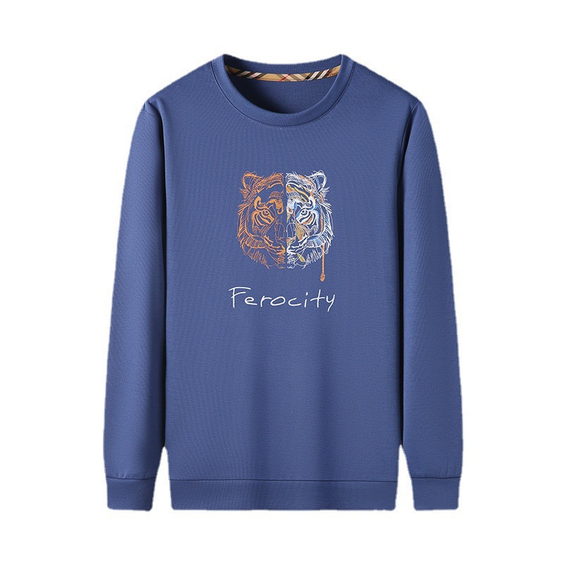 2023 Spring New Men's Sweater Casual Round Neck Cotton Long Sleeve_viptrois.com