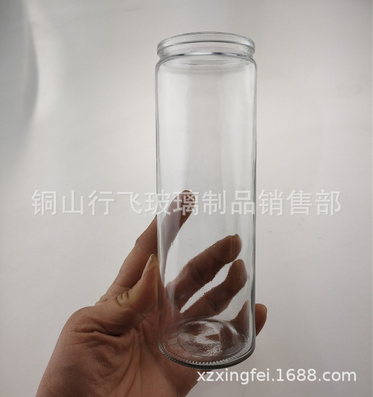 6.2*19.5cm蜡烛玻璃罐直筒玻璃瓶教堂杯电镀喷色教堂工艺品加工