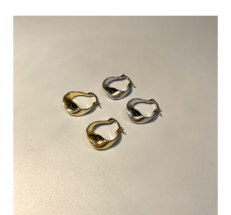 Geometric Pattern Women'S Gender Plating Design 1 Pair Simple Style Geometric Metal Plating Women's Earrings