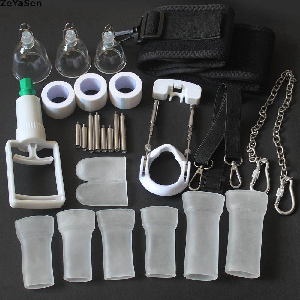 Pene Camilla masculino físico estiramiento soporte Pene entrenador de vacío presión negativa Ejercitador de pene