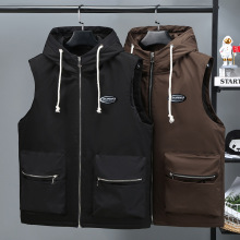 300斤新款棉马甲加肥加大码休闲韩版马甲工装时尚学生男士外