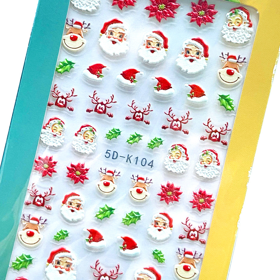 Einfacher Stil Weihnachtsmann Papier Nagelaufkleber 1 Stück display picture 2