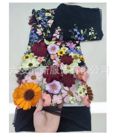 2023 nuevo europeo y americano transfronterizo Amazon colorido pastoral vestido de bola flor noche floral Correa fiesta