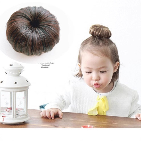 Peluca de bebé cabeza de bola chica cabeza de bola peluca bolsa de bebé horquilla bolsa de pelo una flor accesorios para el cabello