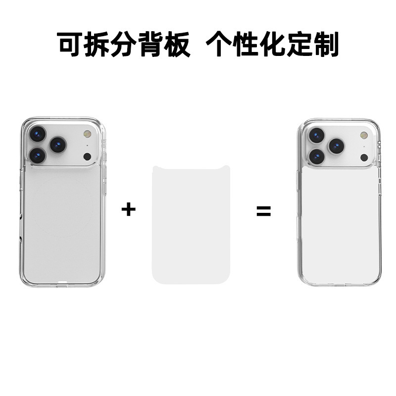 适用苹果17promax透明手机壳官网新款保护套防摔可拆分背板二合一|undefined