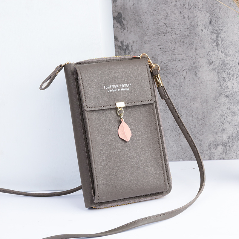 2022 nueva venta al por mayor de gran capacidad multi-funcional moda simple hoja hombro pequeño bolso crossbody bolso del teléfono para las mujeres