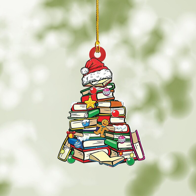 Cruzar la frontera nuevo creativo de Navidad libro de coche adornos de Navidad árbol de Navidad adornos de vacaciones decoraciones para el hogar image 8
