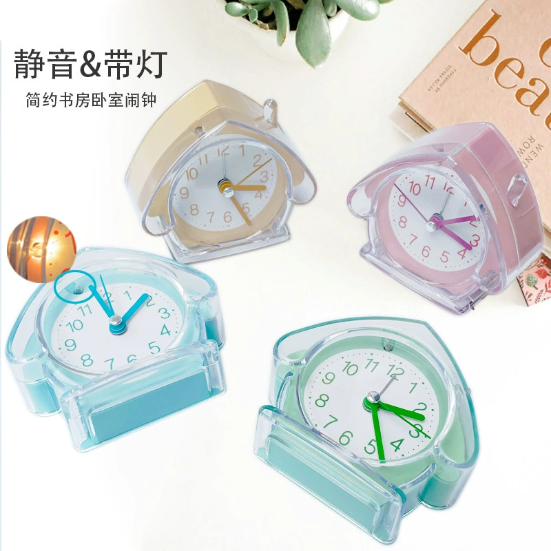 Фабрика прямых продаж моды мультфильм бесшумный будильник Сканировать секунды с ночным фонарем