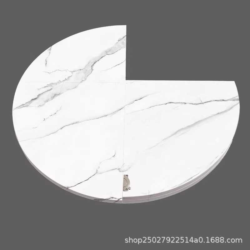 1.3m quarter table single desktop [white marble pattern]