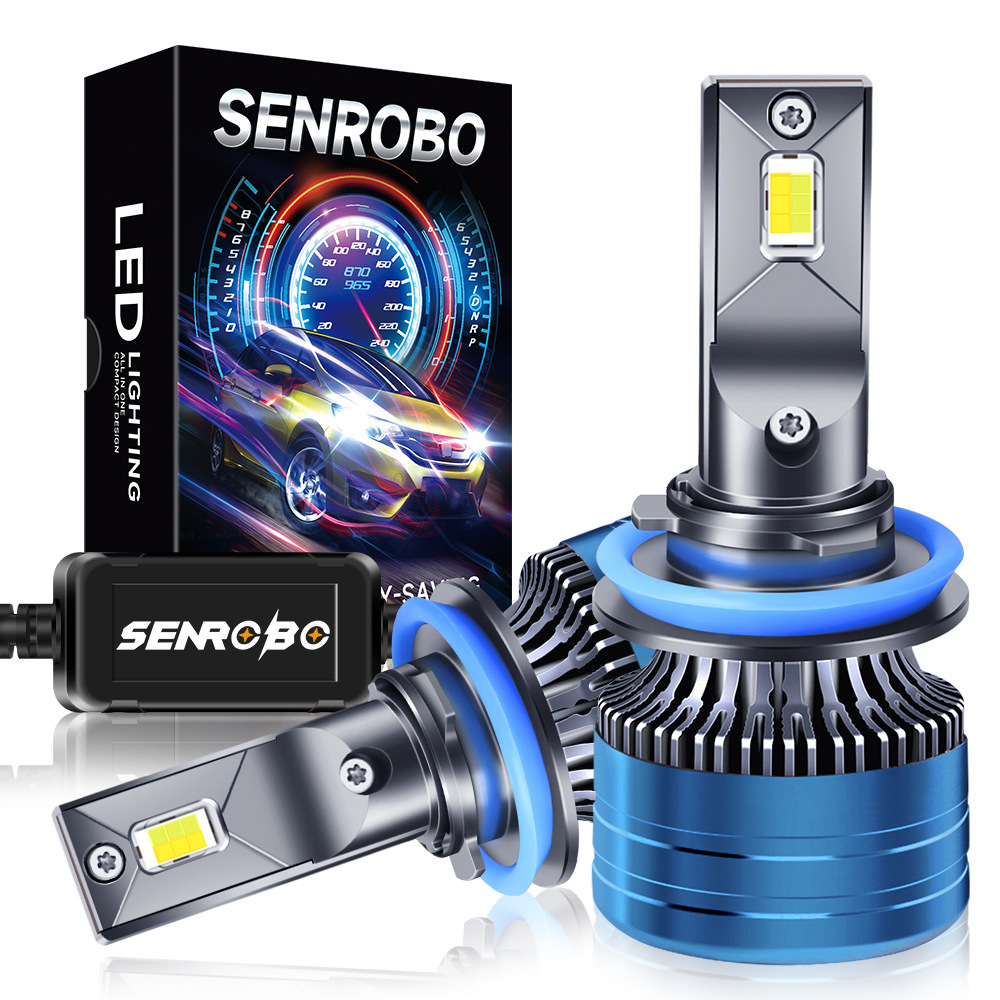 Faros LED tricolores K6 transfronterizos integrados lejos y cerca H4 H7 H11 modificación del automóvil ventas directas de fábrica image 1