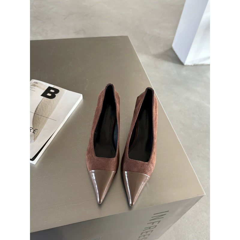 2024 Ранняя весна новые заостренные каблуки высокие каблуки темперамент модная женская обувь