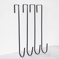 聖誕掛鈎黑色花環門後金屬加長掛鈎免打孔裝飾品用鐵藝花環長掛鈎