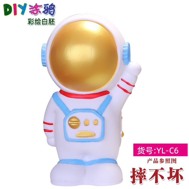 Gran vinilo yeso muñeca embrión blanco al por mayor puntada alcancía gran puntada artesanal DIY colorear blanco