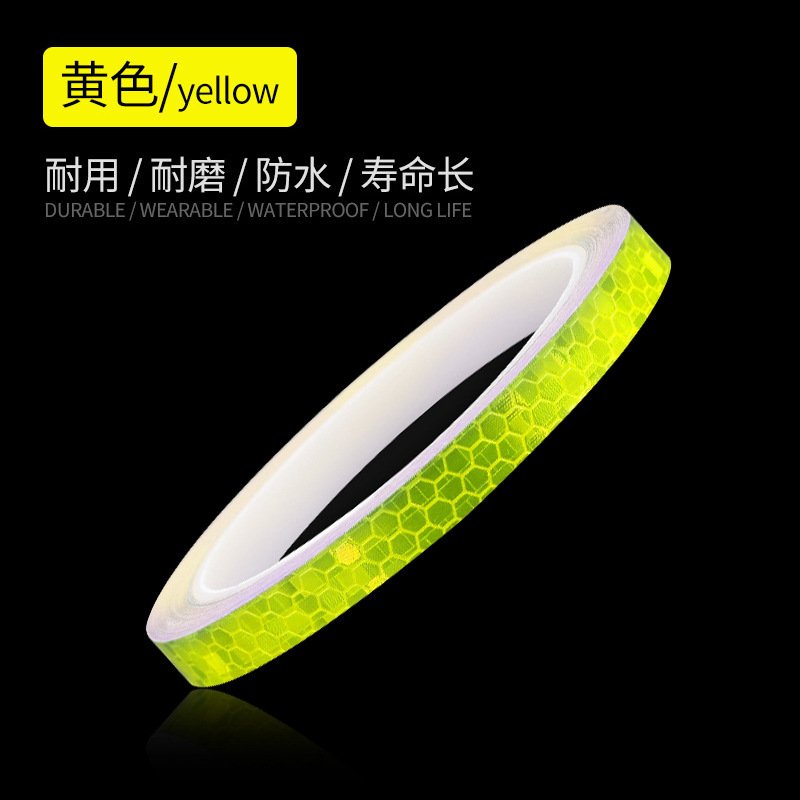 Suministro transfronterizo 36 unids habló tira reflectante con pegatinas de rueda luminosa traje bicicleta noche montar tira fluorescente