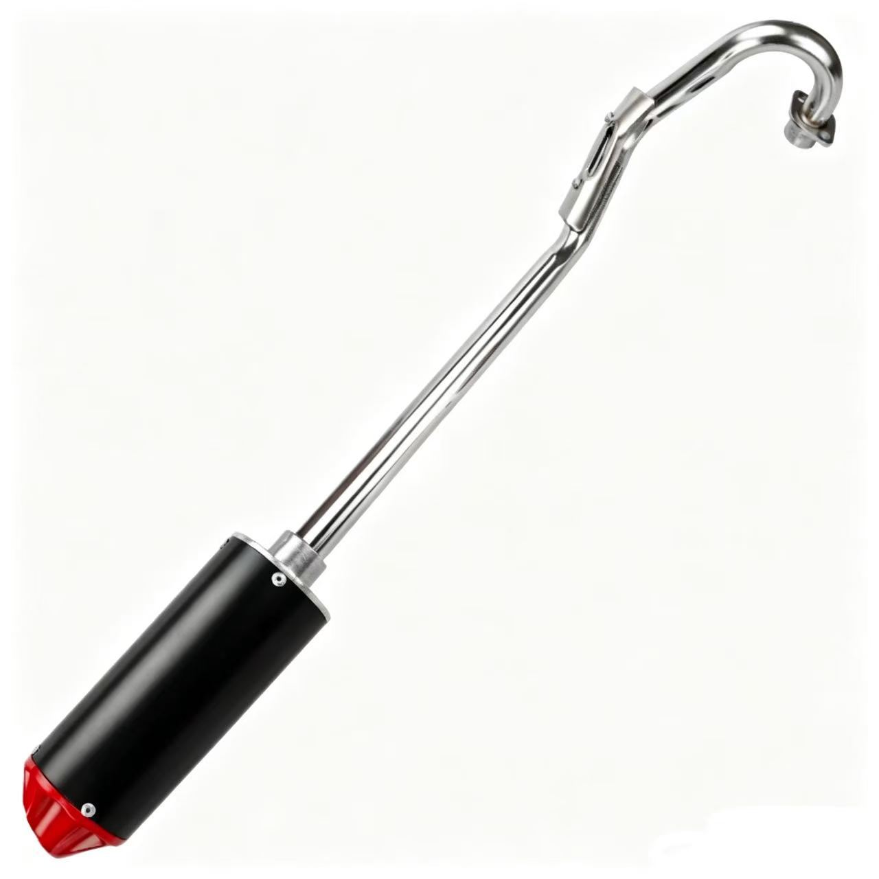 Mini off-road motorcycle silencer with five-prong exhaust, spray-coated and equipped with a Guangdong rod