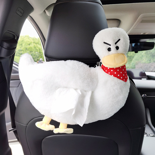 Creative and Cute Frog Car Mount Tissue Box, Hanging Tissue Box for Car Seat Back, Car Cup Holder Tissue Pouch, Car Interior Accessory