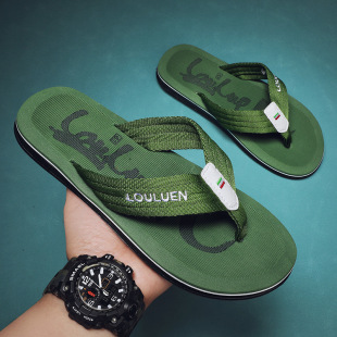 2023 Summer new men's casual platform slippers Korean fashion beach flip flops outdoor fashion sandals