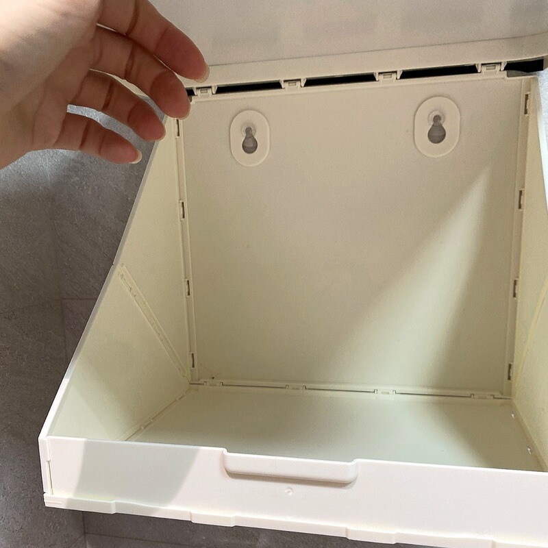 【メーカー直供】浴室壁画収納ボックストイレに服の神器防水穴なし壁掛け折り畳み|undefined