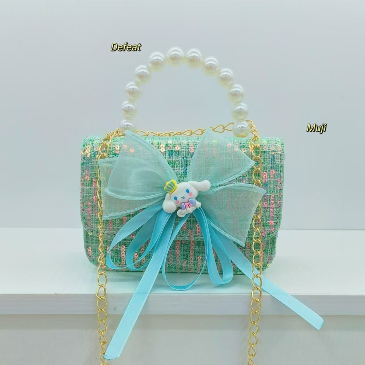 Melody Pearl bolso de princesa, bolso de accesorios, bolso de arco, bolso de cadena, bolso de Año Nuevo