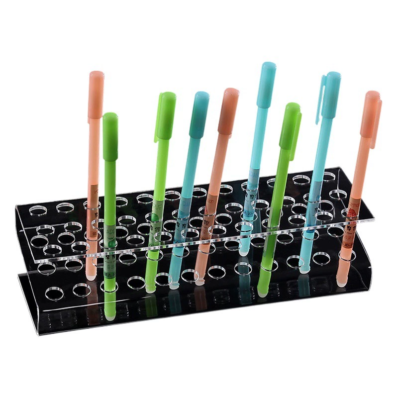 Прозрачный акриловый держатель для ручек канцелярский магазин стеллаж S-образный бизнес-офисный держатель для ручек ручка для бровей хранение шариковых ручек оптом