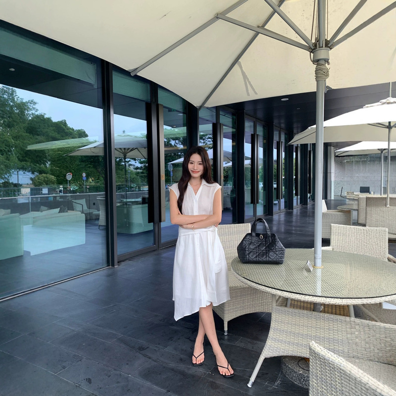 Shenzhen Nanyou High-End Original Rl Brand 26Ss Spring/Summer Elegant Double-Sleeve Tie Design Linen Dress Shenzhen Nanyou High-End Original Rl Brand 26Ss Spring/Summer Elegant Double-Sleeve Tie Design Linen Dress